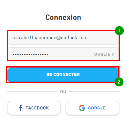 Comment supprimer un compte Duolingo - Se connecter à son profil