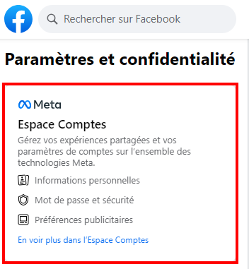 Supprimer Facebook garder Messenger - Rendez-vous dans votre Espace Comptes