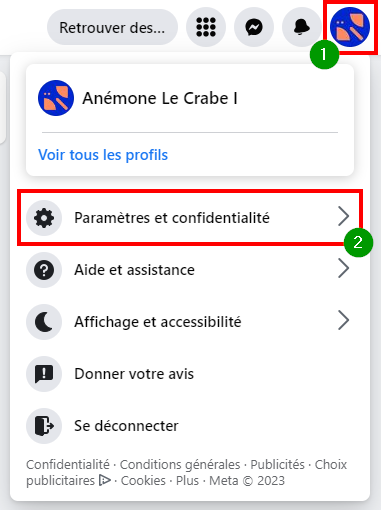 Supprimer Facebook garder Messenger - Accéder aux paramètres de votre compte