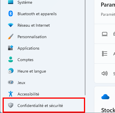Désactiver BitLocker Windows 11 Ouvrir les Paramètres