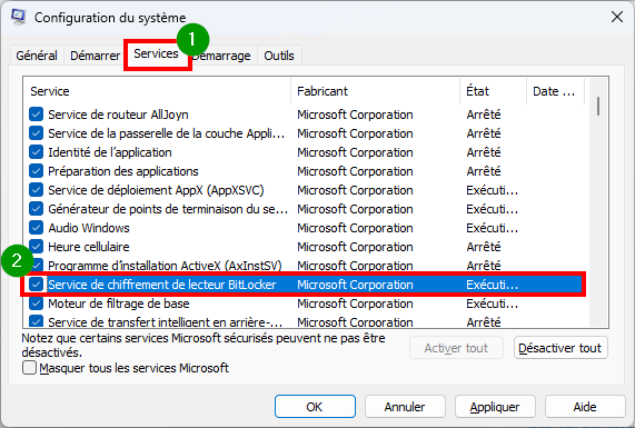 Désactiver BitLocker Windows 11 Décocher chiffrement de lecteur