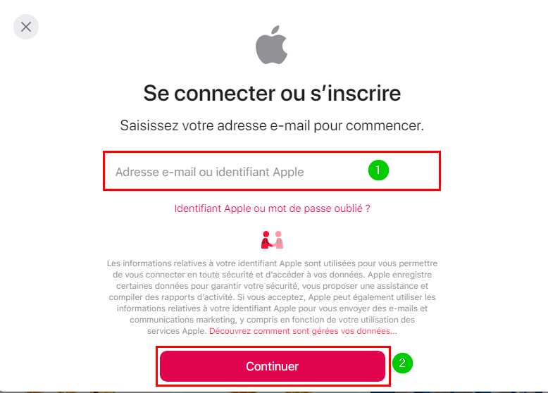 Se connecter à Apple Music sur le web