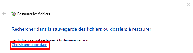Récupérer les données d’une clé usb non reconnue - choisir une version antérieure de la sauvegarde des fichiers