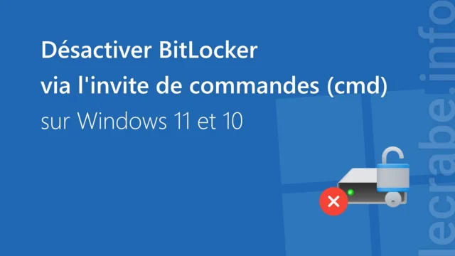 Désactiver BitLocker avec CMD sur Windows [10, 11]