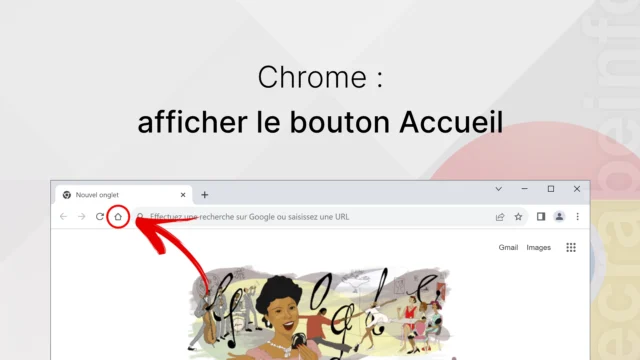 Google Chrome : afficher le bouton Accueil