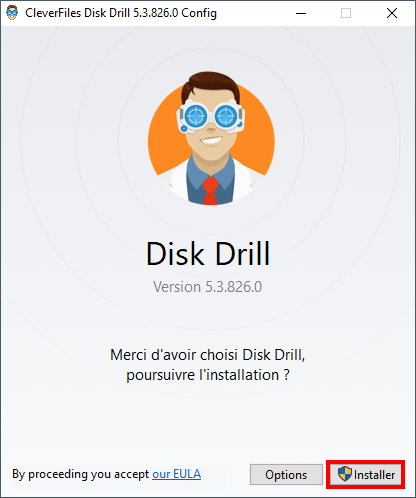 Récupérer les données d’une clé usb non reconnue - installer Disk Drill sur un ordinateur