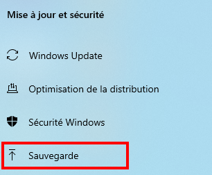 Récupérer les données d’une clé usb non reconnue - rendez-vous dans l'onglet sauvegarde