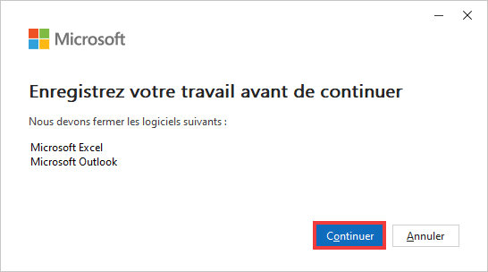 Outlook signature disparue - Enregistrer le travail et continuer