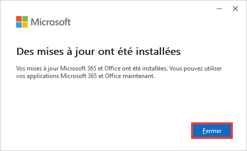 Outlook signature disparue - Mise à jour terminée