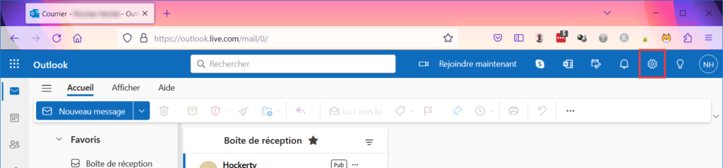 Outlook signature disparue - Paramètres d'Outlook.com