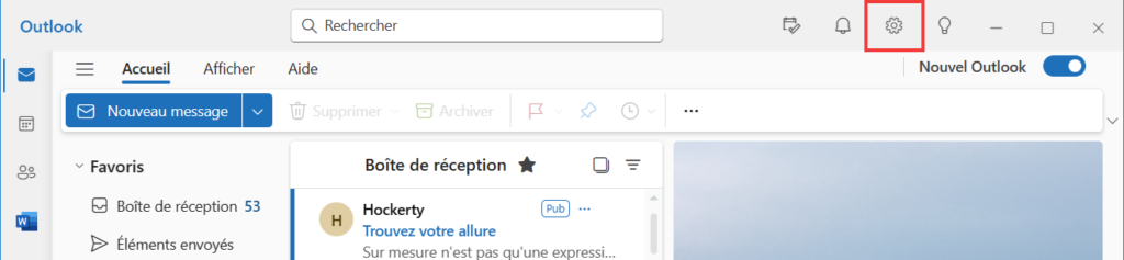 Outlook signature disparue - Paramètres de Outlook pour Windows