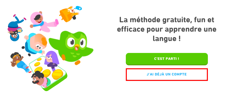 Comment supprimer un compte Duolingo - Accéder à son compte