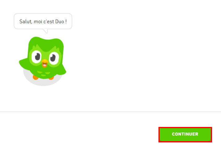 Comment supprimer un compte Duolingo - Lancer la création de son profil