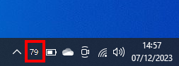 Afficher le pourcentage de batterie sur Windows 11 et 10 - L'icône du pourcentage de batterie s'affiche dans la barre des tâches grâce à Percentage