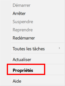 Comment faire la mise à jour sur Windows 10 ? - Ouvrir les propriétés de Windows Update