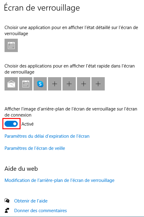 afficher image écran verrouillage sur écran connexion windows 10