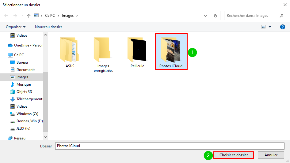 choisir dossier images diaporama écran verrouillage windows 10