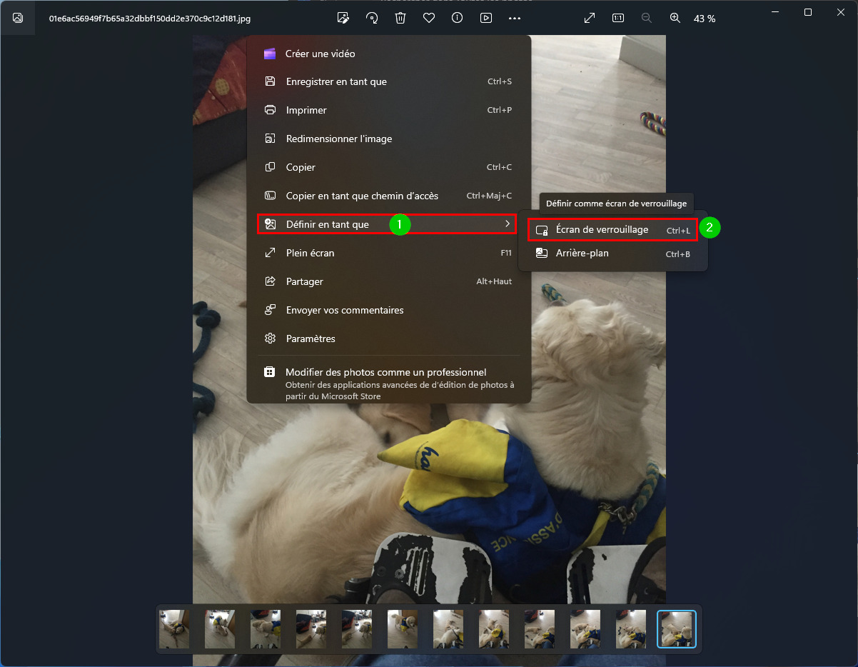 Définir la photo en tant qu'écran de verrouillage sur Windows 11