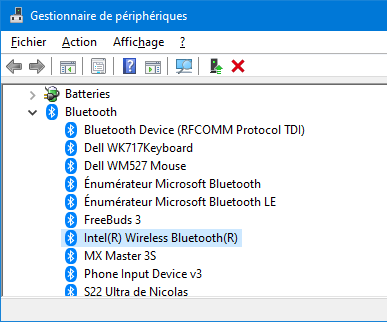 Autre exemple de dénomination pour unité Bluetooth