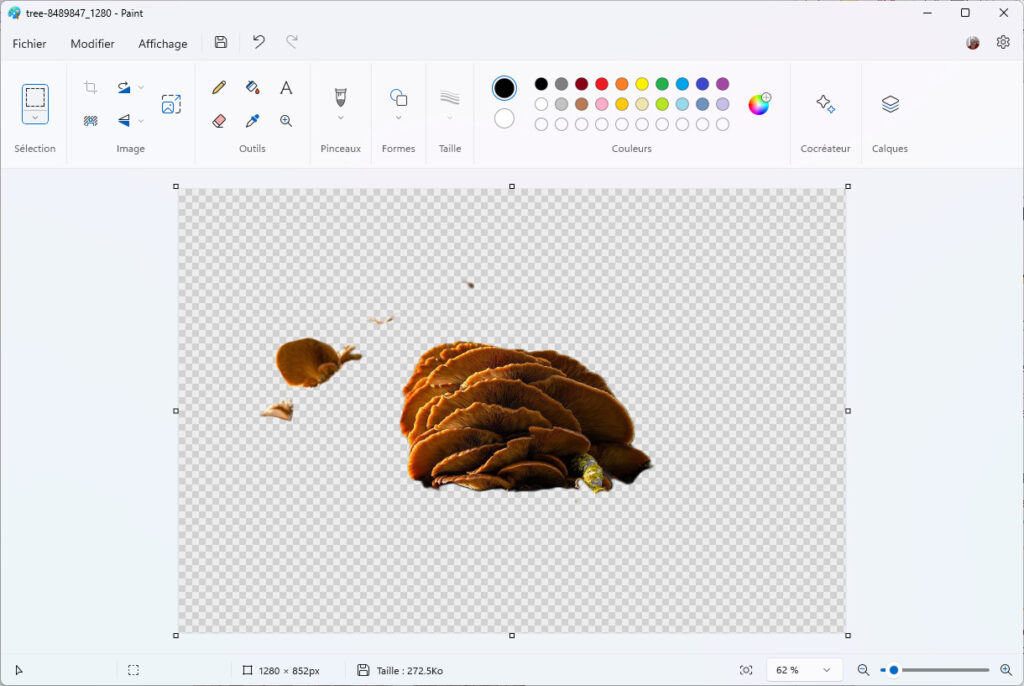 Paint arrière-plan Découpage mauvais en automatique