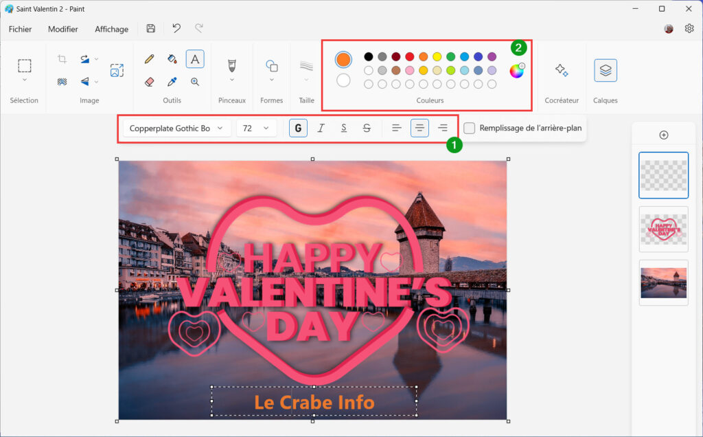 Paint, formater le texte