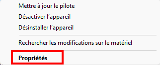 Partage de proximité - Accéder aux propriétés de son bluetooth