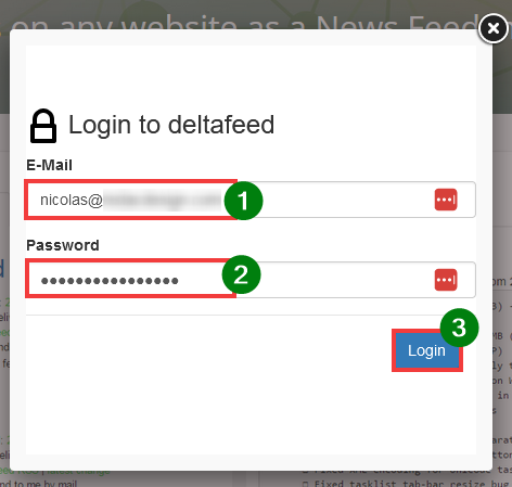 Ajouter flux RSS Outlook Se connecter à DeltaFeed