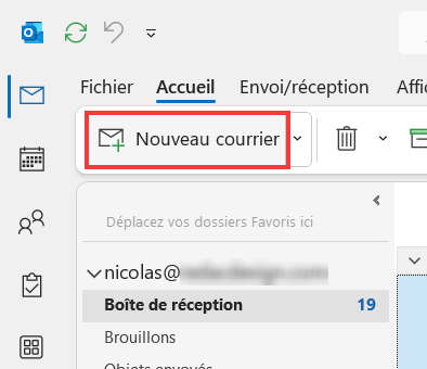 Envoi différé Outlook 365 Nouveau Courrier
