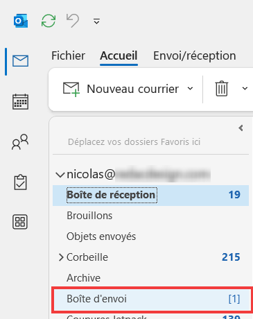Envoi différé Outlook 365 Boîte d'envoi