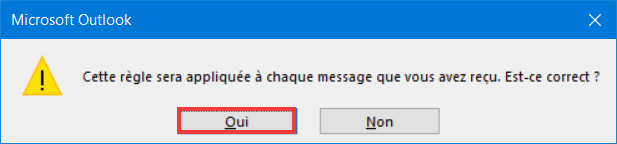 Outlook 365 Règle Message absence - Valider Répondre à tous les messages