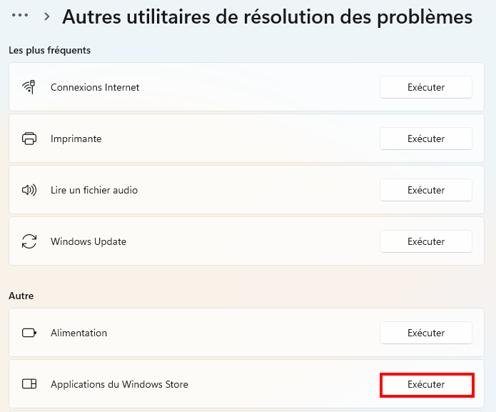 Corriger le téléchargement lent dans le Microsoft Store - Lancer le dépannage de Microsoft Store
