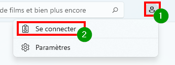 Corriger le téléchargement lent dans le Microsoft Store - Se connecter à son compte de Microsoft Store