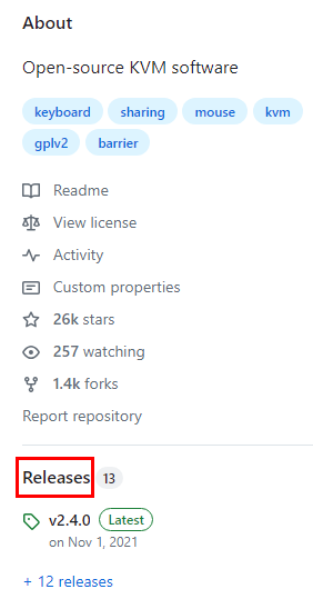GitHub Barrier Releases