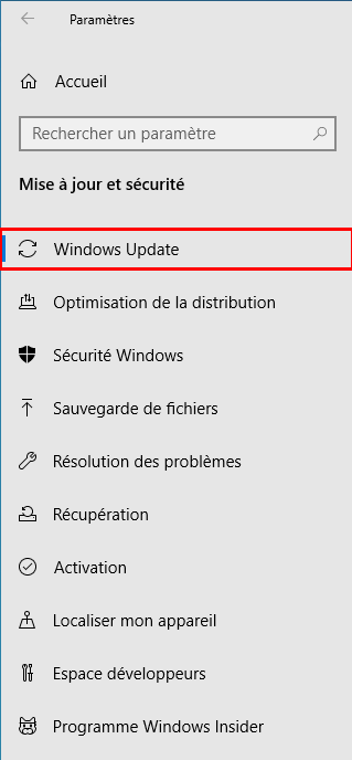 Windows Update pour bloquer la mise à niveau vers Windows 11