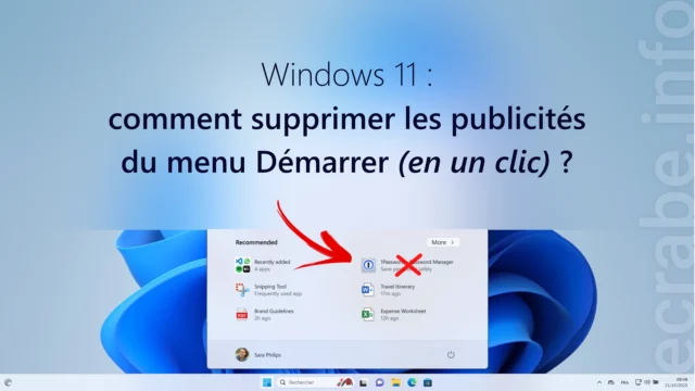 Windows 11 : comment supprimer les publicités du menu Démarrer (en un clic) ?
