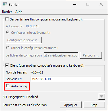 Auto config client Barrier contrôler plusieurs PC Windows