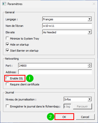 Désactiver SSL Barrier contrôler plusieurs PC Windows
