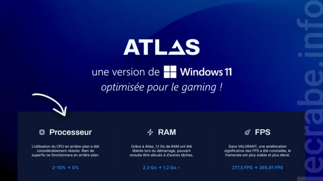 AtlasOS : une version de Windows 11 optimisée pour le gaming (et la vie privée) !