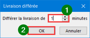 Outlook, choisir durée différé d'envoi de mail