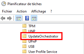 Pourquoi mon PC sort de veille tout seul - Accéder au dossier UpdateOrchestrator