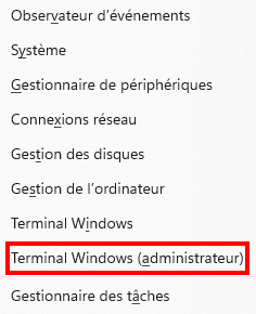 Pourquoi mon PC sort de veille tout seul - Ouvrir le Terminal Windows