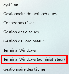 Vérifier les périphériques capables de sortir Windows de la veille - Ouvrir le Terminal Windows