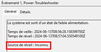Pourquoi mon PC sort de veille tout seul - La source perturbant le sommeil de votre PC n'est pas reconnue