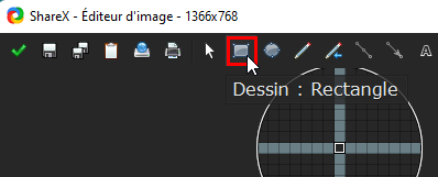 Faire une capture d’écran avec ShareX - Description des outils de l'éditeur d'image de ShareX