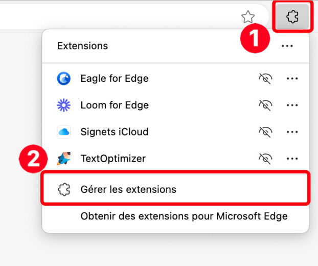 étapes vérification installation extension edge2