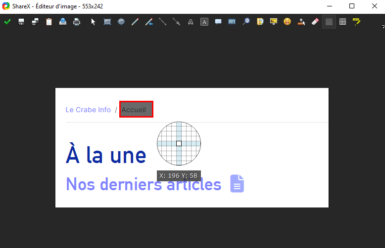 Faire une capture d’écran avec ShareX - Flouter une image sur ShareX