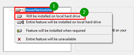 PowerPlanSwitcher - Définir son mode d'installation