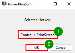 PowerPlanSwitcher - Définir un raccourci clavier pour un mode d'alimentation