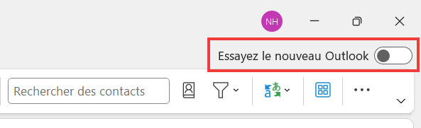 Essayer le nouveau Outlook dans Outlook 365