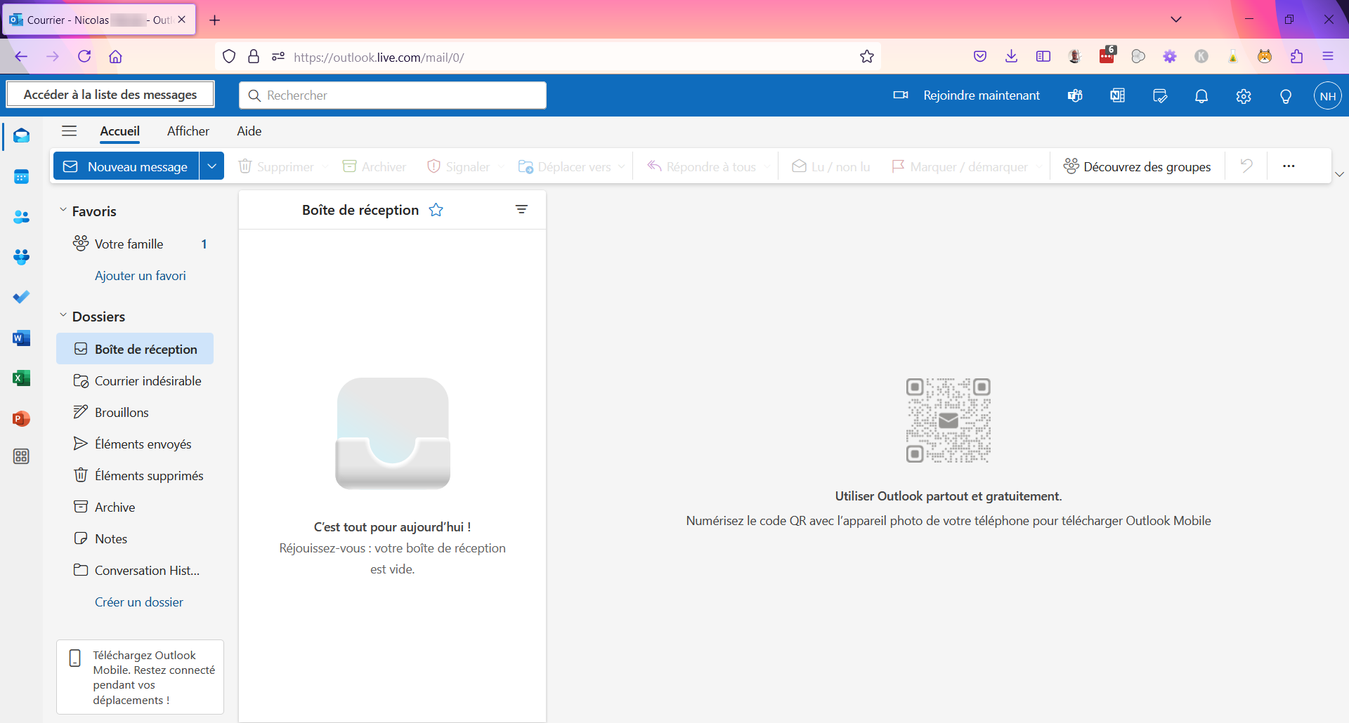 Présentation de Outlook web